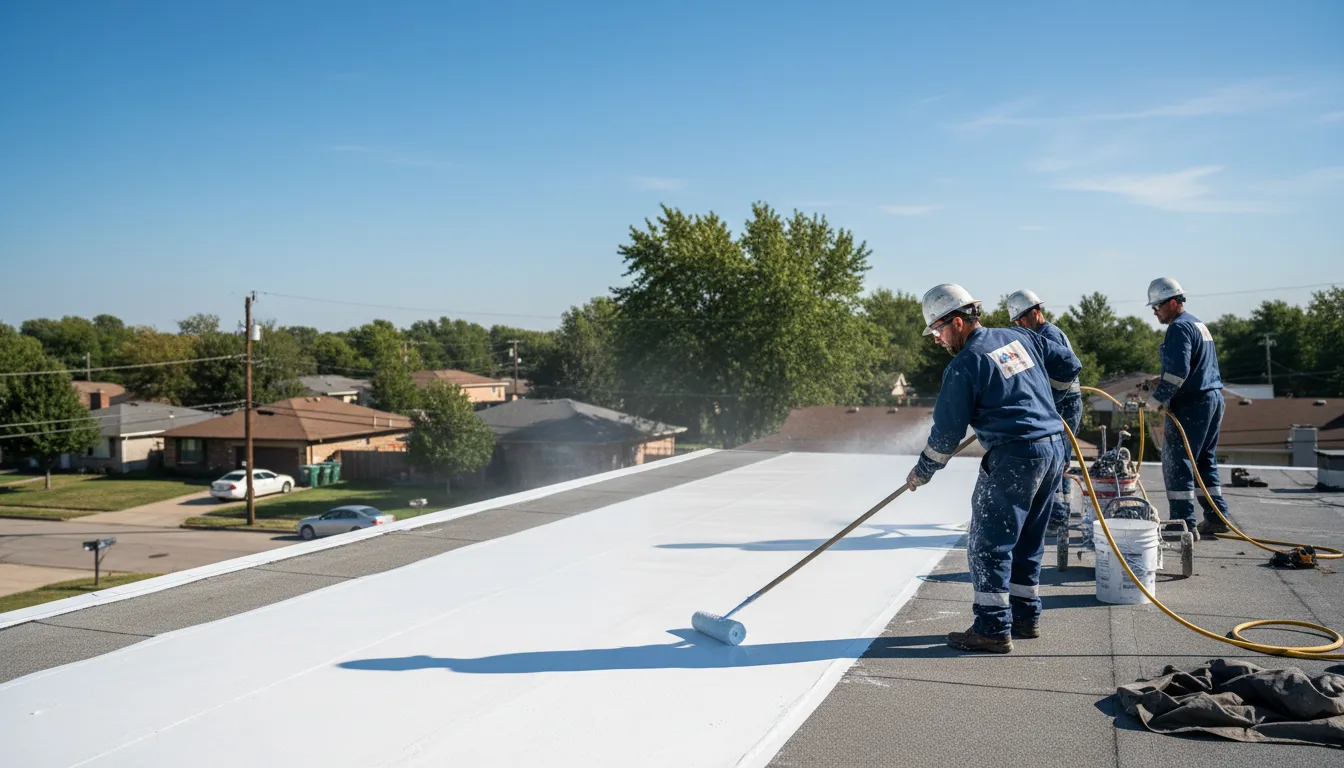 Commercial roof coating in Webster, IN near me
